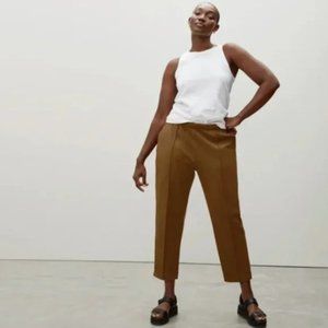 Everlane The Dream Pant in Copper Brown Neutral Tone Relaxed Tailored Fit Pants